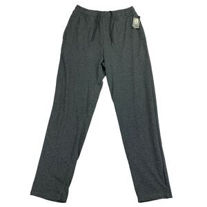 Ideology Mens Jersey Open Bottom Drawstring Sweatpants Charcoal Heather Gray S